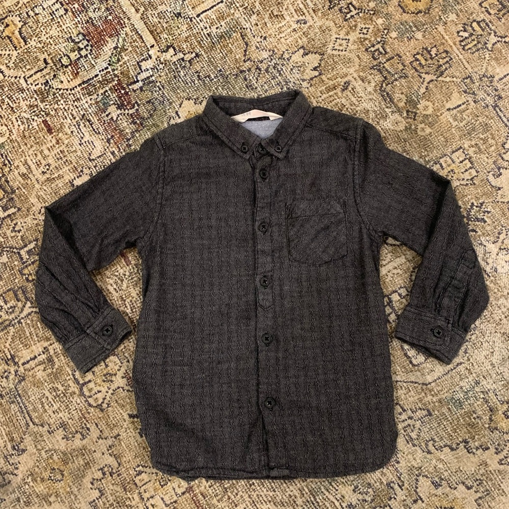 H&M Boys Gray Button Down